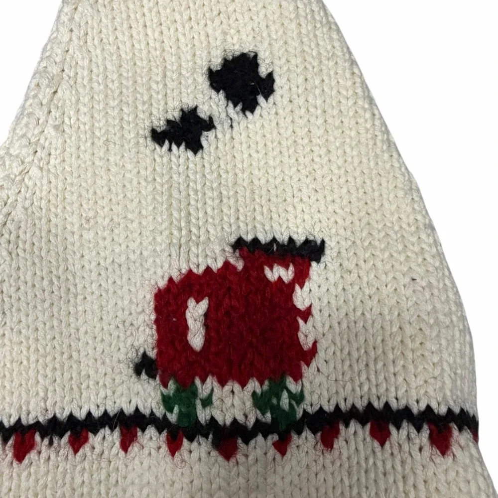 Vintage Baby Gap Knitted Hat Baby 2-4yrs‎ Choo Choo Train Pompom Outdoors Winter